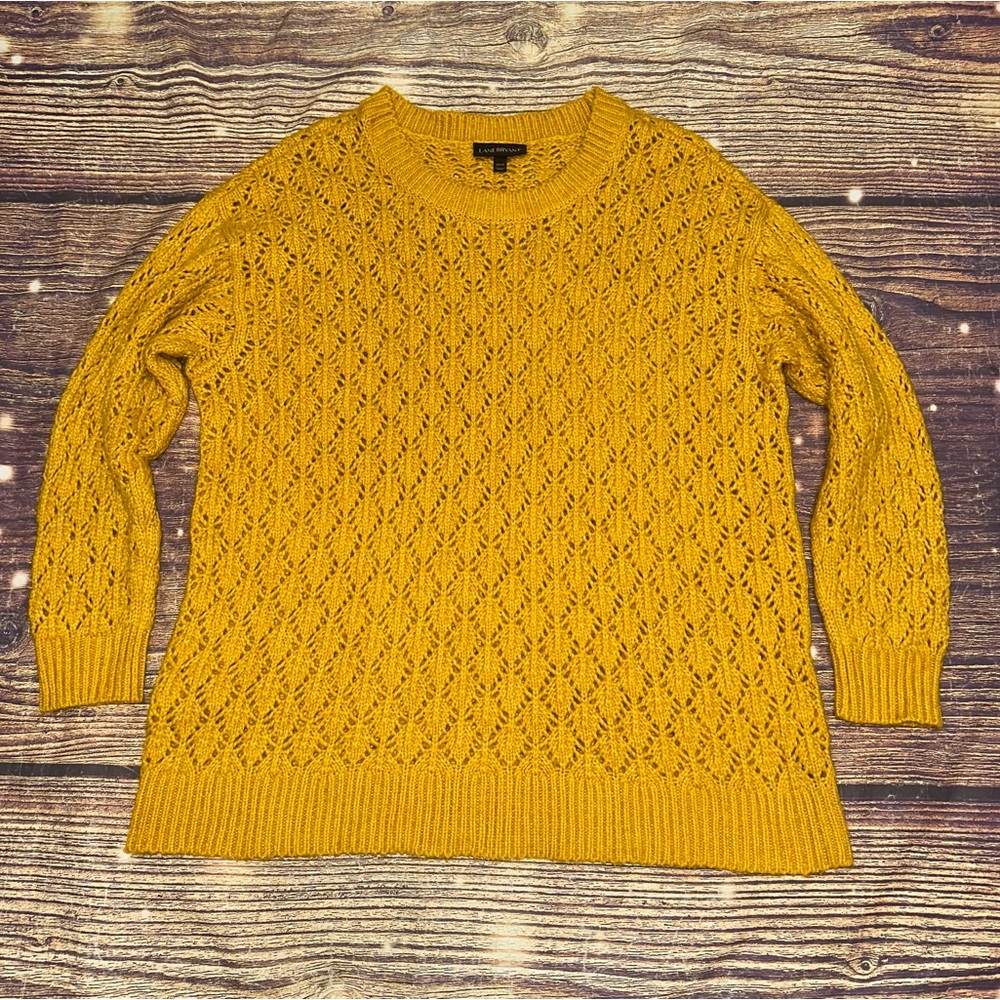 Lane Bryant Mustard Chunky Knit Sweater. Size 22/24. VGUC.